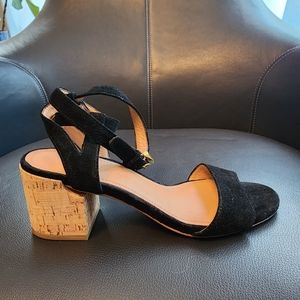 Sigerson Morrison SIGERSON MORRISON PAULINA 2 (BLACK SUEDE SANDALS), size 8B